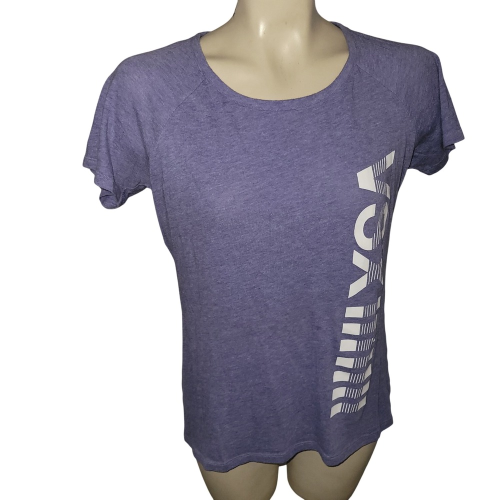 Victoria Secret VSX Sport Purple Heathered Mesh Back Short Sleeve Tee Shirt‎ M